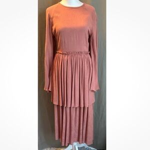 TULAROSA Dress Size XS bell sleeves pink new NWT REVOLVE PEASANT